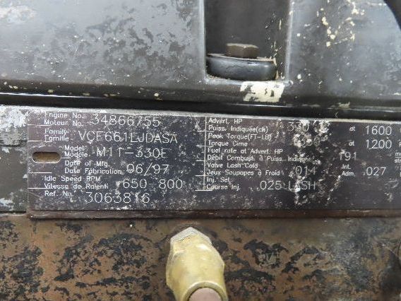 Cummins M11 10.8L Diesel Engine 330Hp 1997 Oshkosh Truck Transmission Celect ECM