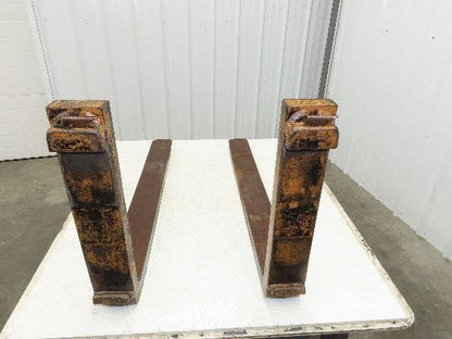 4x40" Class 2 Steel Forklift Fork Tines 16" Carriage 1-Pair