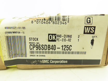 SMC CP96SDB40-125C Pneumatic Air Cylinder 40mm Bore 125mm Stroke
