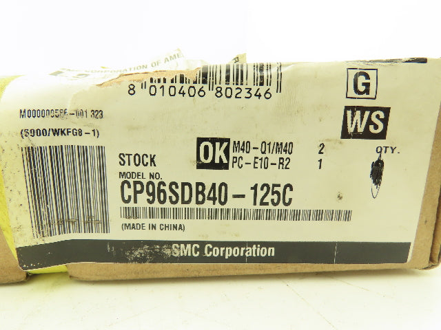 SMC CP96SDB40-125C Pneumatic Air Cylinder 40mm Bore 125mm Stroke