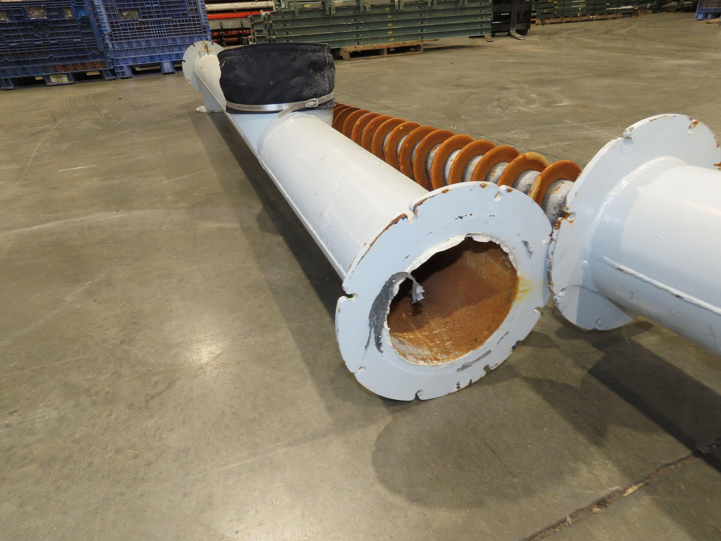 Dynamic Air Accu-Flo 495 7"x 16' Screw Feeder Bulk Conveyor Auger  -No Drive-