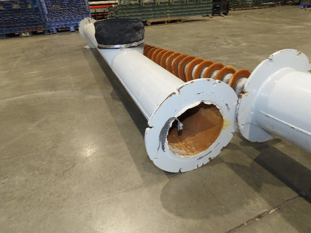 Dynamic Air Accu-Flo 495 7"x 16' Screw Feeder Bulk Conveyor Auger  -No Drive-
