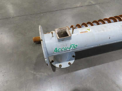 Dynamic Air Accu-Flo 495 7"x 16' Screw Feeder Bulk Conveyor Auger  -No Drive-