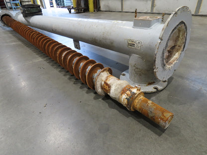 Dynamic Air Accu-Flo 495 7"x 16' Screw Feeder Bulk Conveyor Auger  -No Drive-