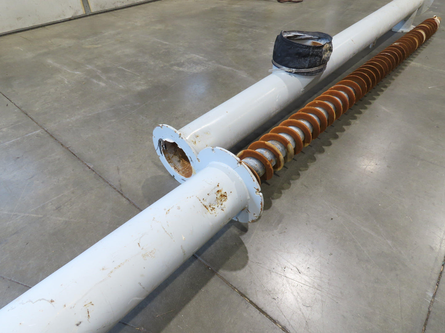 Dynamic Air Accu-Flo 495 7"x 16' Screw Feeder Bulk Conveyor Auger  -No Drive-