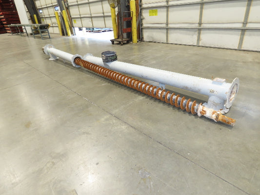Dynamic Air Accu-Flo 495 7"x 16' Screw Feeder Bulk Conveyor Auger  -No Drive-
