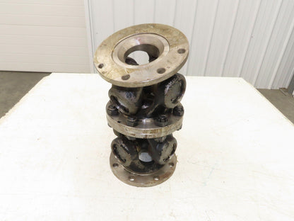 Double Universal U-Joint 180mm OD 70mm ID 155mm Bolt Circle 313mm L Greaseable