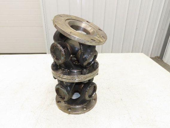 Double Universal U-Joint 180mm OD 70mm ID 155mm Bolt Circle 313mm L Greaseable