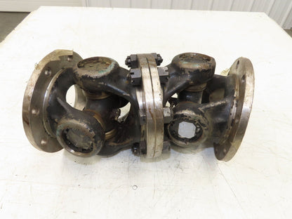 Double Universal U-Joint 180mm OD 70mm ID 155mm Bolt Circle 313mm L Greaseable