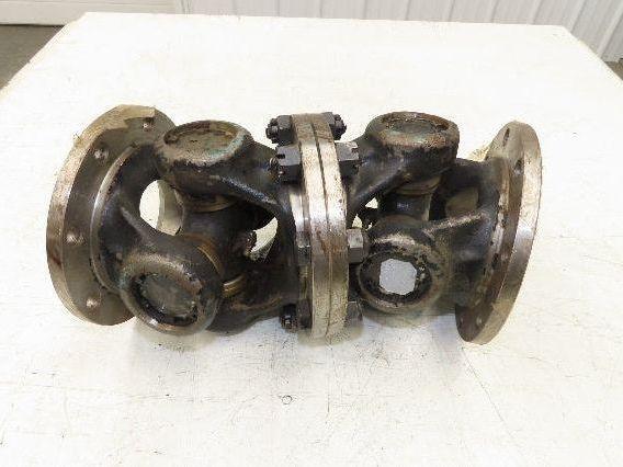 Double Universal U-Joint 180mm OD 70mm ID 155mm Bolt Circle 313mm L Greaseable