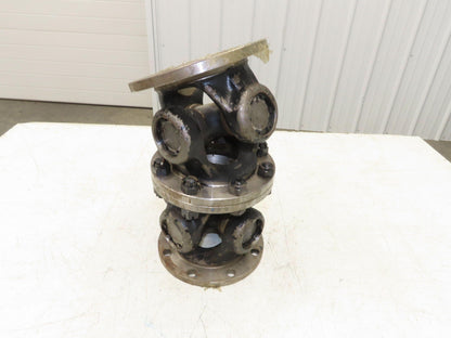Double Universal U-Joint 180mm OD 70mm ID 155mm Bolt Circle 313mm L Greaseable