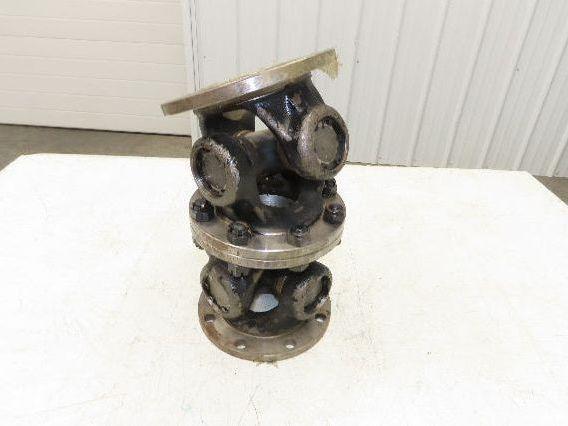 Double Universal U-Joint 180mm OD 70mm ID 155mm Bolt Circle 313mm L Greaseable