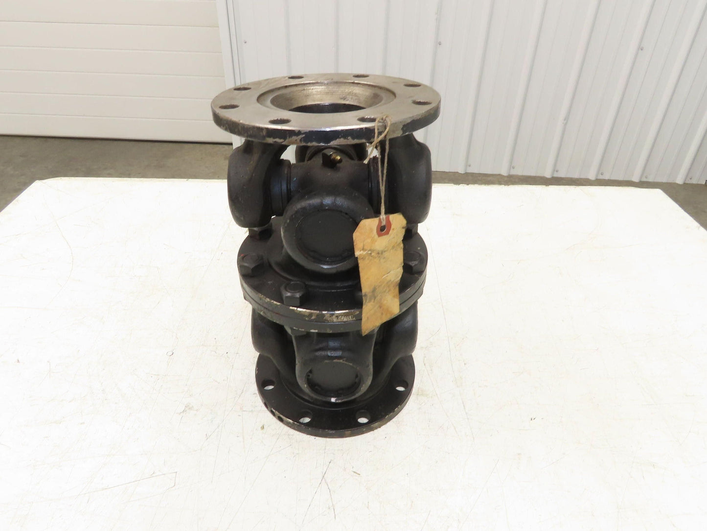 GWB Universal U-Joint Flanged Cardan Drive Shaft 180mm OD 310mm OAL 8-Bolt