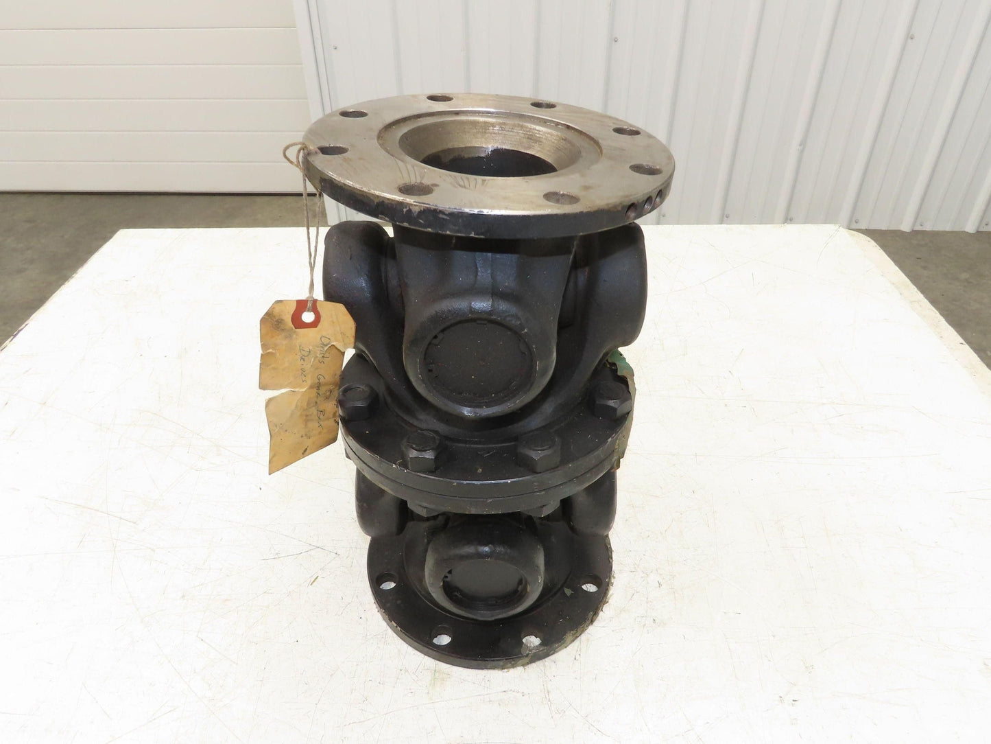 GWB Universal U-Joint Flanged Cardan Drive Shaft 180mm OD 310mm OAL 8-Bolt