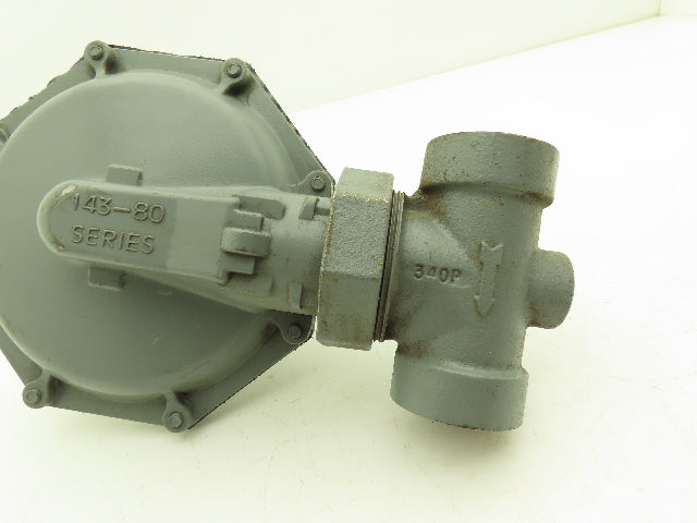 Sensus 143-80 Service Regulator Gas Pressure 3/8" Orifice 1/2" NPT 6-14" WC