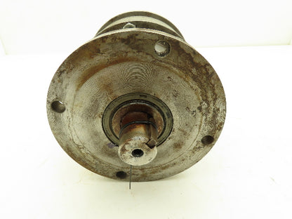 Inline Helical Gear Reducer 60:1 Gearbox IEC 71 Metric C-Face x Flanged Output