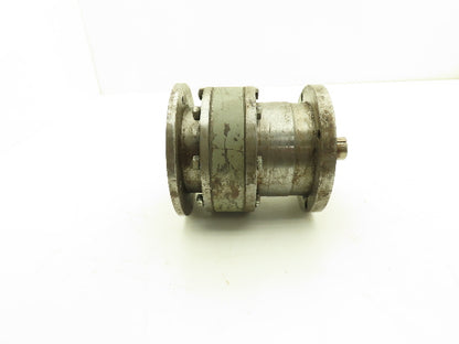 Inline Helical Gear Reducer 60:1 Gearbox IEC 71 Metric C-Face x Flanged Output