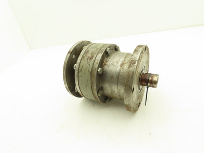 Inline Helical Gear Reducer 60:1 Gearbox IEC 71 Metric C-Face x Flanged Output
