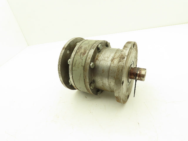 Inline Helical Gear Reducer 60:1 Gearbox IEC 71 Metric C-Face x Flanged Output