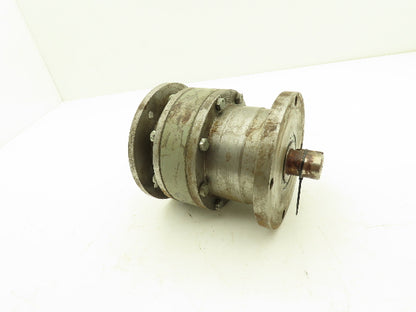 Inline Helical Gear Reducer 60:1 Gearbox IEC 71 Metric C-Face x Flanged Output