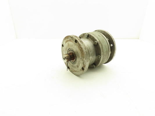 Inline Helical Gear Reducer 60:1 Gearbox IEC 71 Metric C-Face x Flanged Output