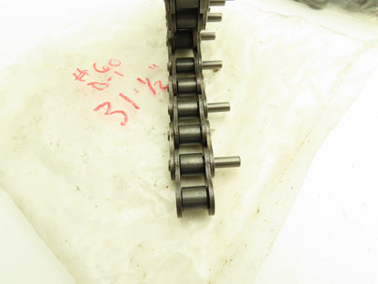 Hi-Max Riveted #60 Roller Chain Single Pin D-1 Attachment 3/4" Pitch 21'