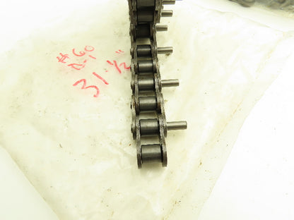 Hi-Max Riveted #60 Roller Chain Single Pin D-1 Attachment 3/4" Pitch 21'