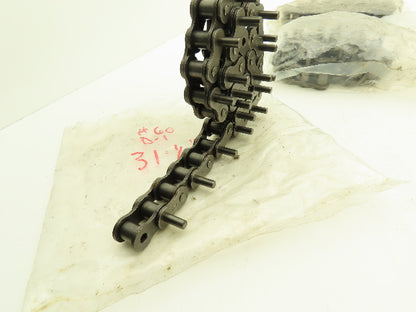 Hi-Max Riveted #60 Roller Chain Single Pin D-1 Attachment 3/4" Pitch 21'