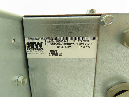SEW Eurodrive 18200842 | BW247-T Dynamic Braking Resistor 2000W 2kW 47Ohm
