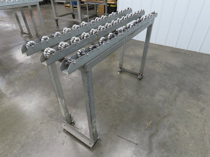 Roll-Flex 16"x 5' Multi-Directional 3-Track Roller Conveyor Plastic Ergo-Roll