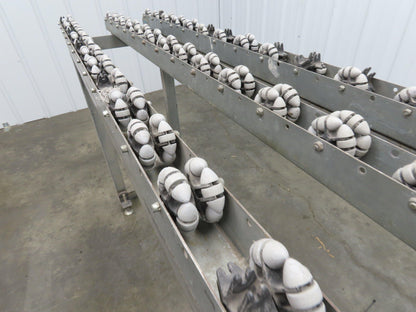 Roll-Flex 16"x 5' Multi-Directional 3-Track Roller Conveyor Plastic Ergo-Roll