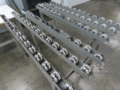 Roll-Flex 16"x 5' Multi-Directional 3-Track Roller Conveyor Plastic Ergo-Roll