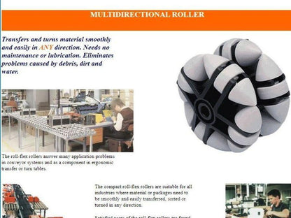 Roll-Flex 16"x 5' Multi-Directional 3-Track Roller Conveyor Plastic Ergo-Roll
