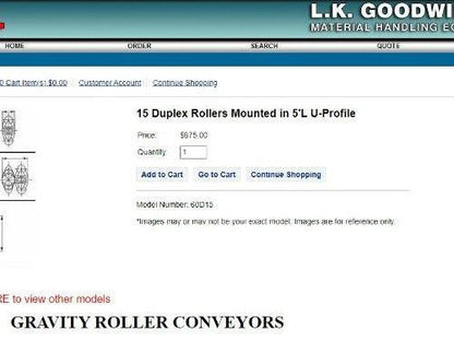 Roll-Flex 16"x 5' Multi-Directional 3-Track Roller Conveyor Plastic Ergo-Roll