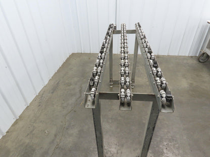 Roll-Flex 16"x 5' Multi-Directional 3-Track Roller Conveyor Plastic Ergo-Roll
