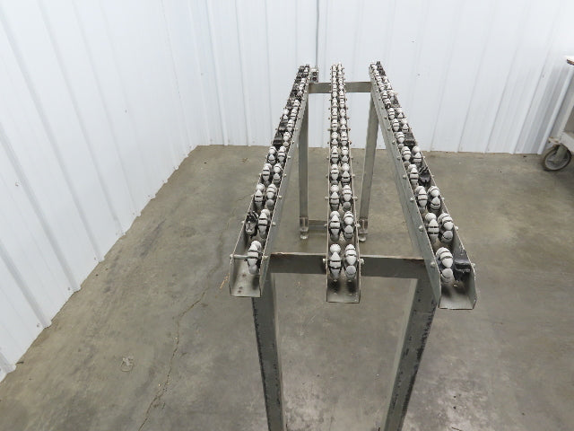Roll-Flex 16"x 5' Multi-Directional 3-Track Roller Conveyor Plastic Ergo-Roll