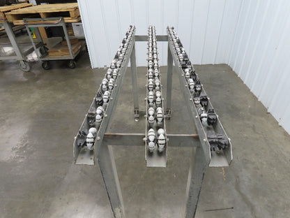 Roll-Flex 16"x 5' Multi-Directional 3-Track Roller Conveyor Plastic Ergo-Roll