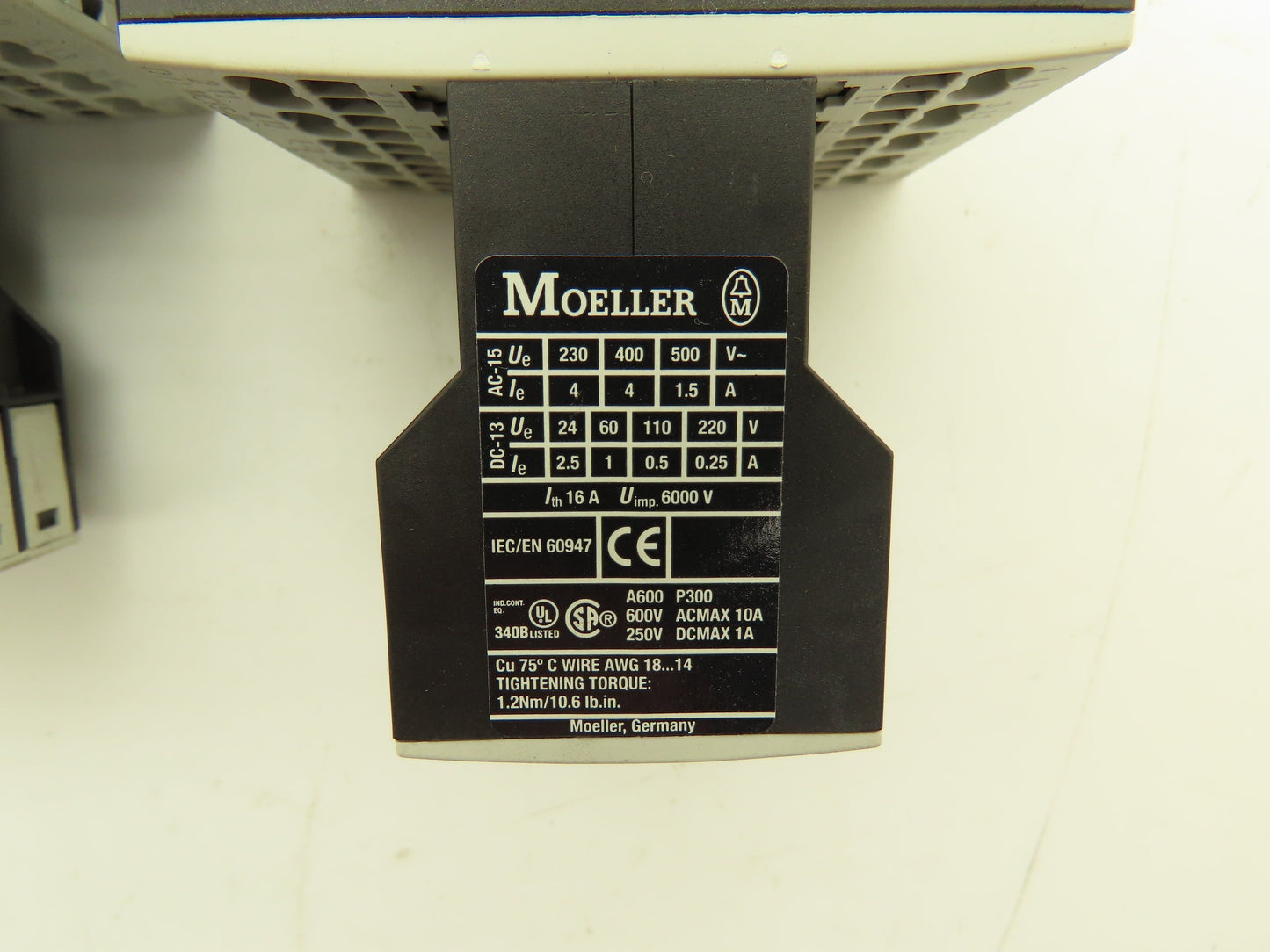 Siemens DIL MC15-01 Contactor 10Hp 600v 3Ph Accessory Block 400v 4A Lot of 5