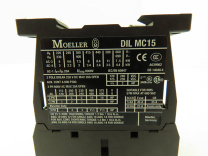 Siemens DIL MC15-01 Contactor 10Hp 600v 3Ph Lot of 13