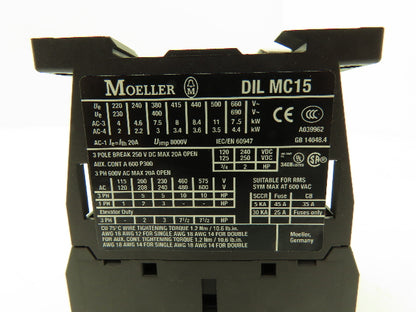 Siemens DIL MC15-01 Contactor 10Hp 600v 3Ph Lot of 13