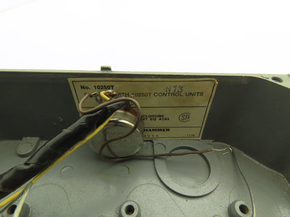 Cutler Hammer 49-2610-1 10250T Electrical Enclosure 3-Button Control Stop Go