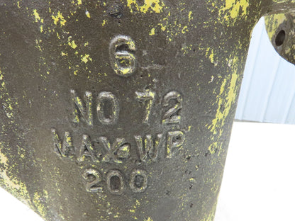 Hayward Model 72 Simplex 6" Inline Basket Strainer Cast Iron Flanged -No Basket