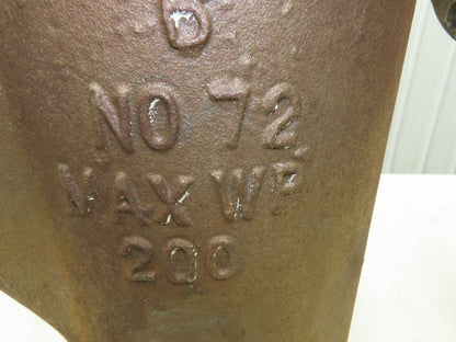 Hayward Model 72 Simplex 6" Inline Basket Strainer Cast Iron 200psi Flanged