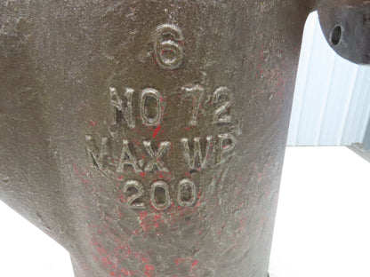 Hayward Model 72 Simplex 6" Inline Basket Strainer Cast Iron 200psi Flanged