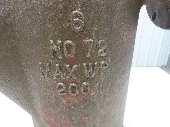 Hayward Model 72 Simplex 6" Inline Basket Strainer Cast Iron 200psi Flanged