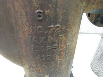 Hayward Eaton Model 72 Simplex 6" Inline Basket Strainer Cast Iron Flanged