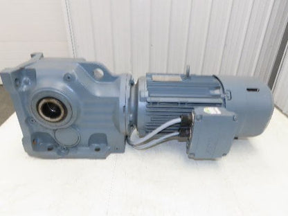 Sew Eurodrive KH77B DRN100L4/BE5 Brake Gear Motor 64.75:1 27rpm 3Kw 220/380V 3PH