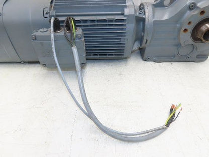 Sew Eurodrive KHF67 DRN112M4/BE5 Brake Gear Motor 27.28:1 65rpm 4Kw 220/380V 3PH