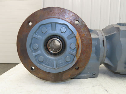 Sew Eurodrive KHF67 DRN112M4/BE5 Brake Gear Motor 27.28:1 65rpm 4Kw 220/380V 3PH