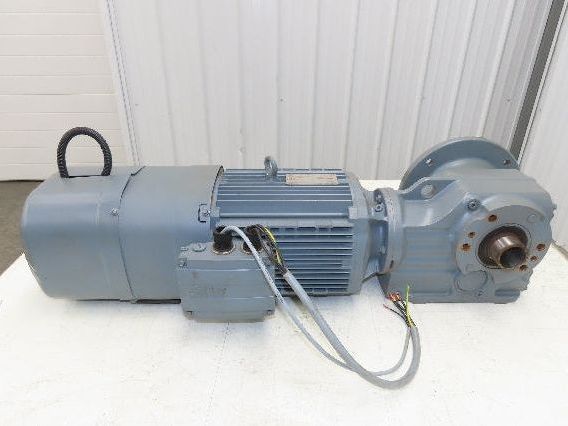 Sew Eurodrive KHF67 DRN112M4/BE5 Brake Gear Motor 27.28:1 65rpm 4Kw 220/380V 3PH